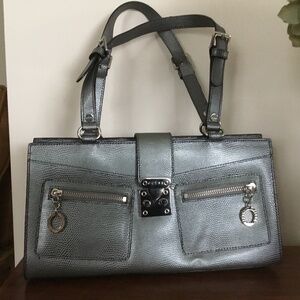 Guess Silver Embossed Handbag